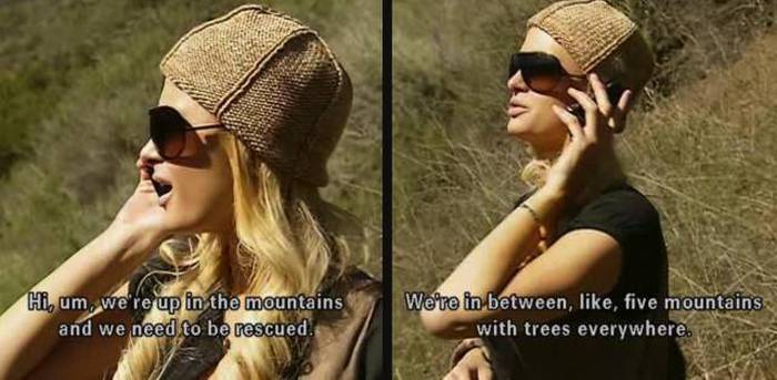 Paris Hilton is lost.