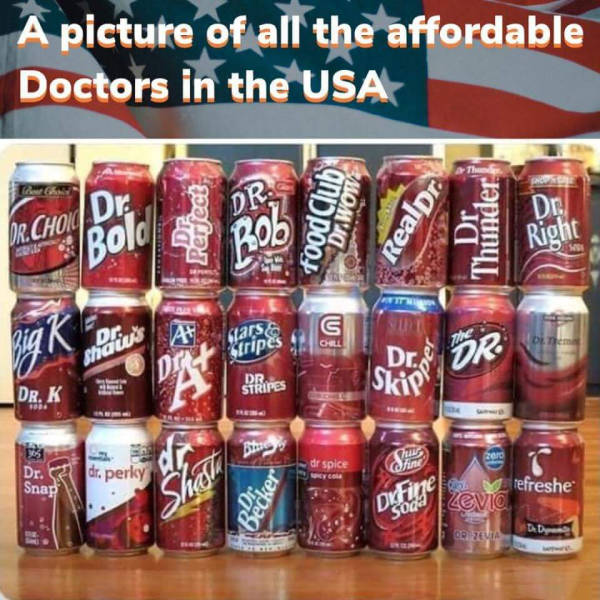 Picture of all the affordable doctors in the United States.