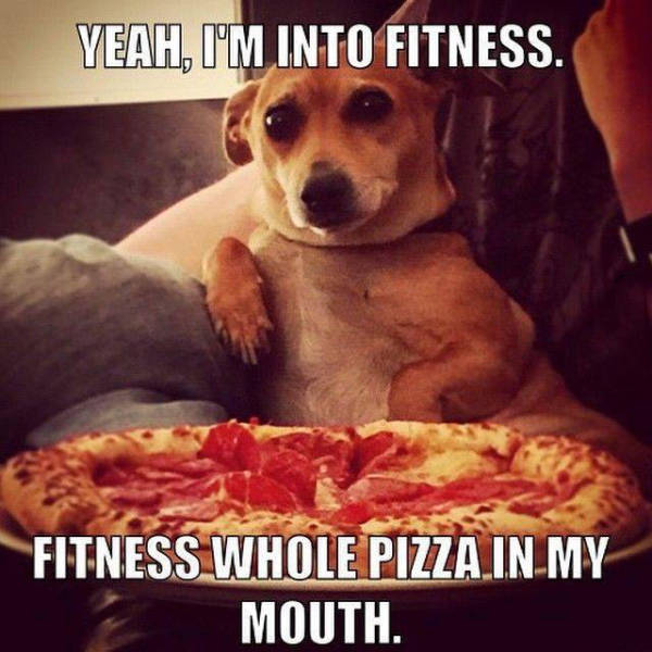 Pizza and fitness go hand in hand.