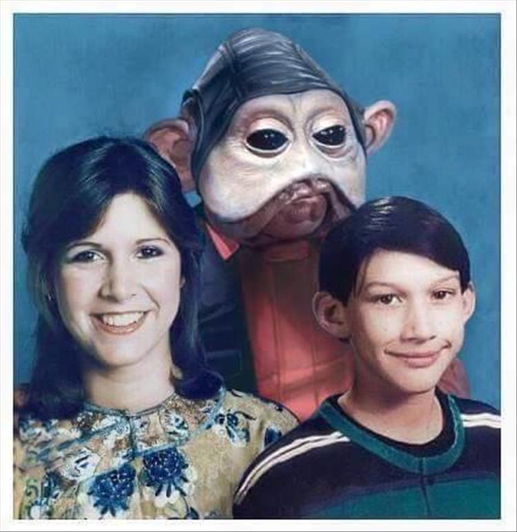 Princess Leia's Star Wars family portrait.