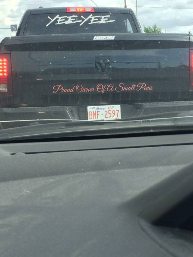 Proud owner of a small penis.