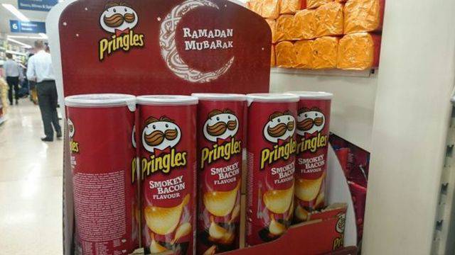 Ramadan and smokey bacon flavored Pringles doesn't seem like a good selling point.