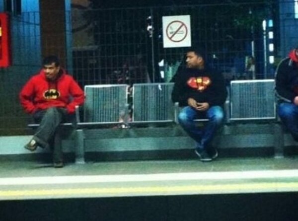 Real life 'Batman v Superman: Dawn Of Justice'.