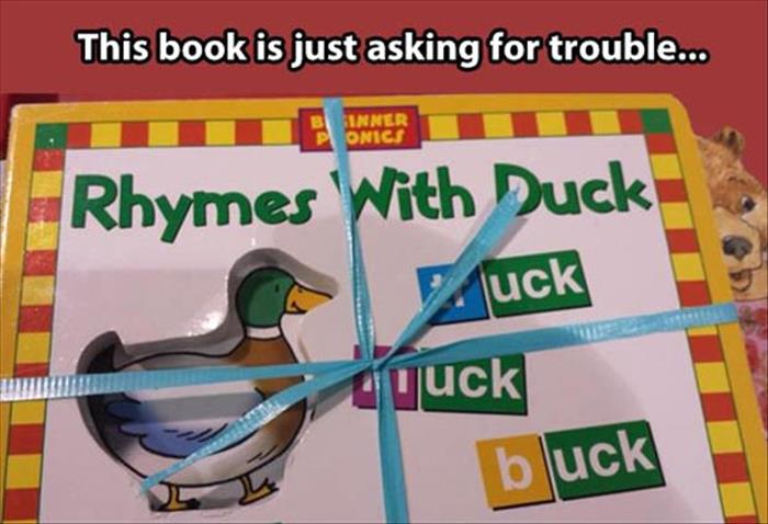 'Rhymes With Duck' children's book is just asking for trouble.