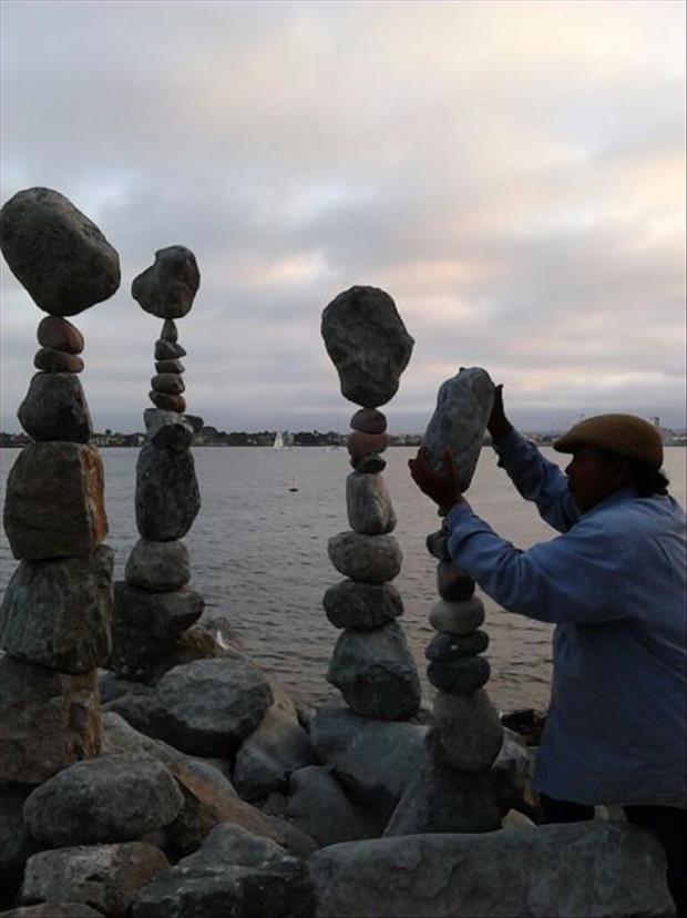 Rock stacking expert