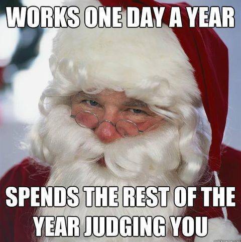Santa has an easy job.