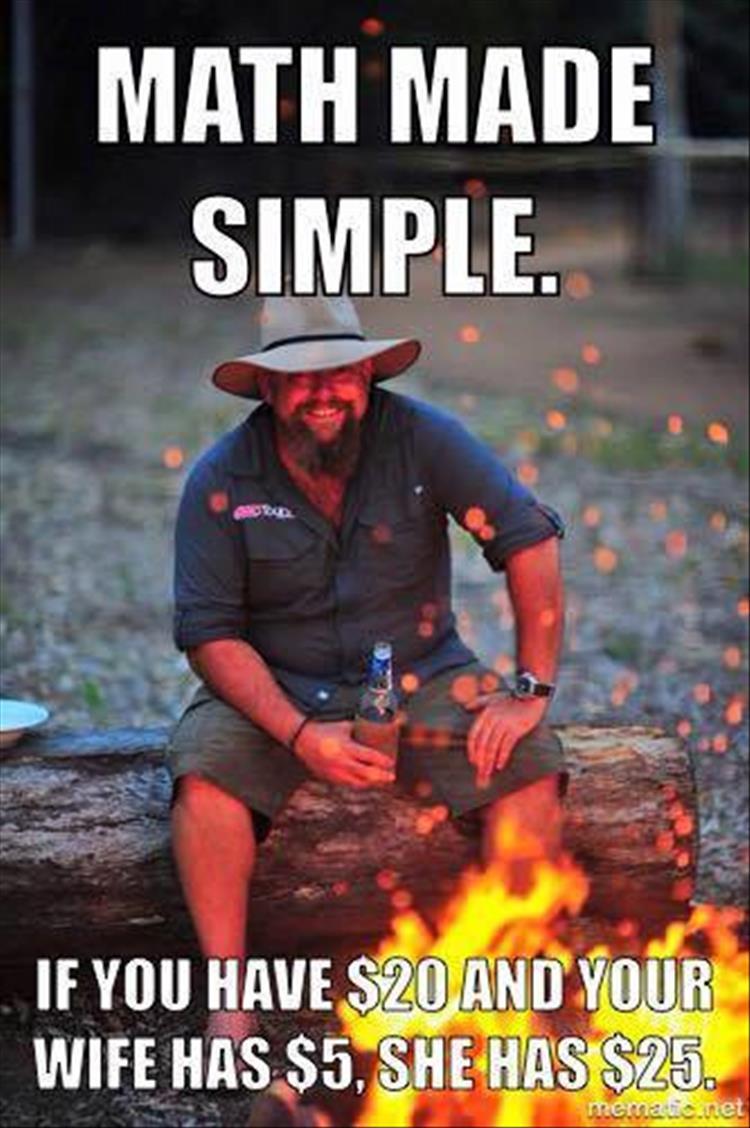 Simple math and marriage.