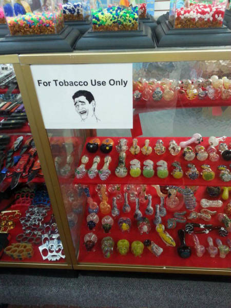 Smoke shop with a sense of humor.