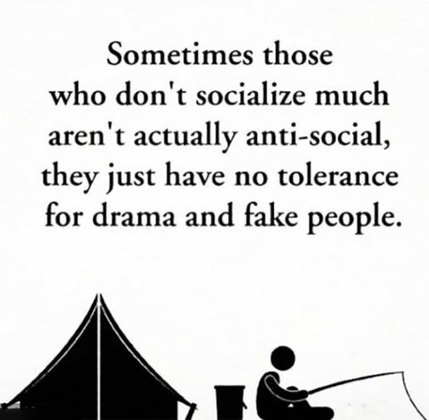 Sometimes those who don't socialize much aren't actually anti-social.