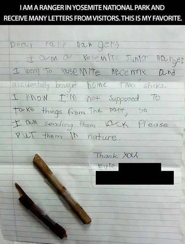 Stolen sticks returned to Yosemite National Park.