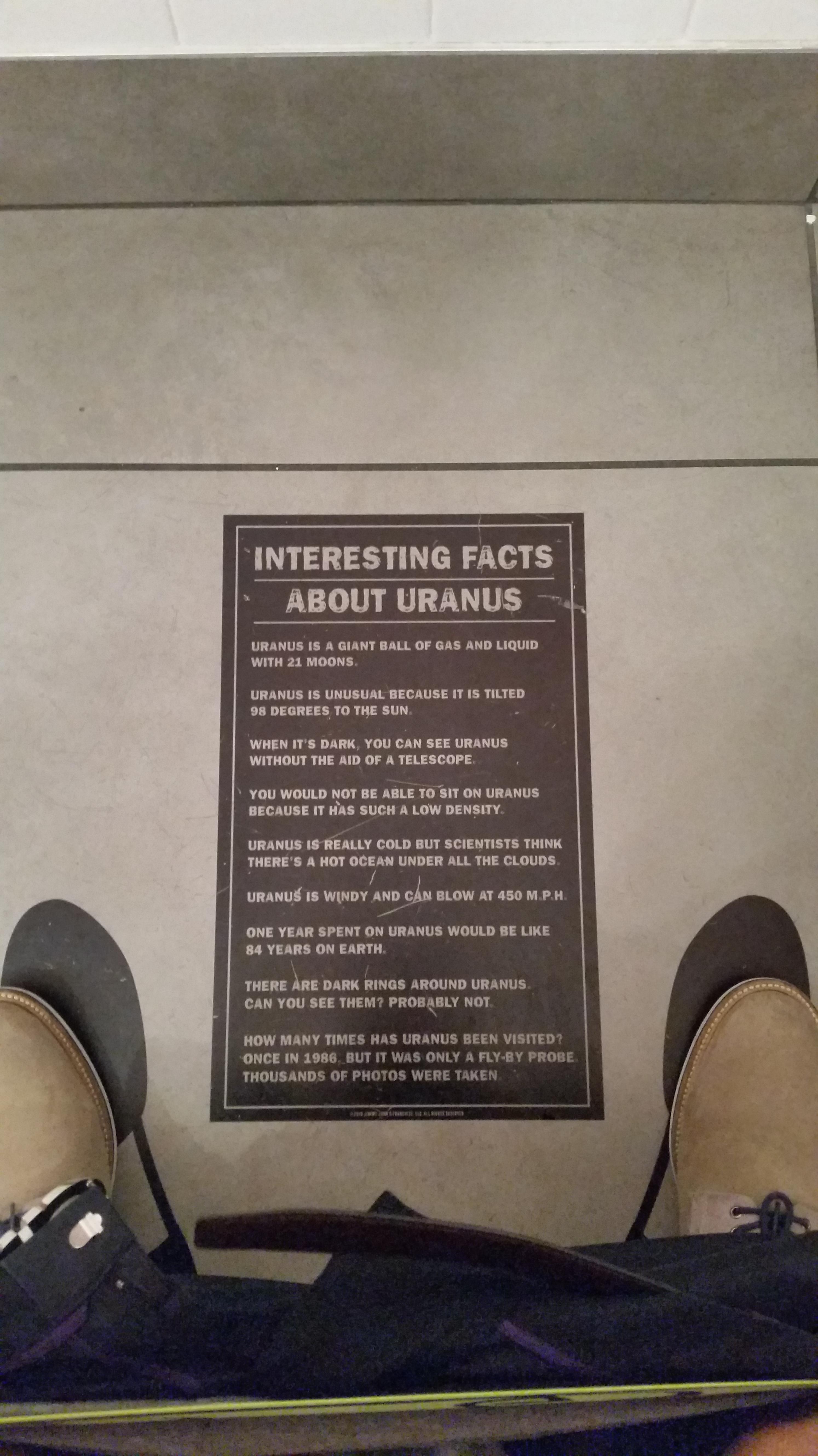 Learned many interesting facts about Uranus while taking a dump at Jimmy John's.