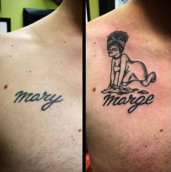 Tattoo cover up of an ex girlfriends name was a no brainer. 