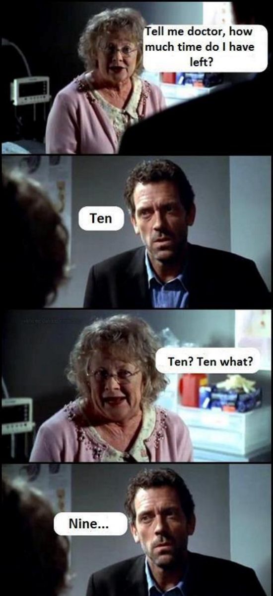 Tell me Doctor, how much time do I have left?