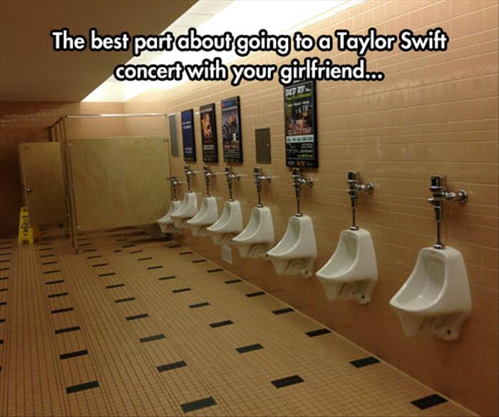 The best part about taking your girlfriend to a Taylor Swift concert.