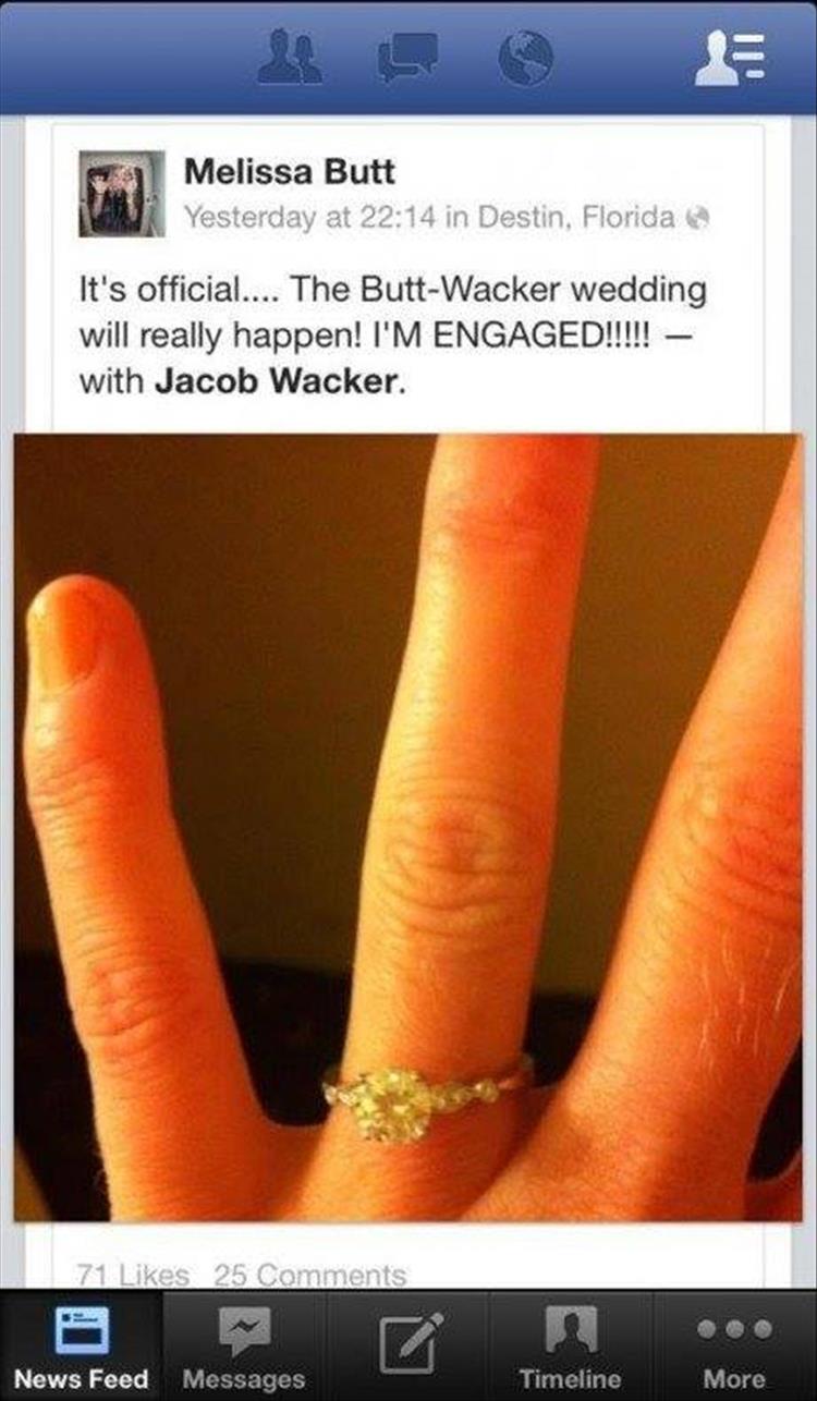 It's official. The Butt-Wacker wedding will really happen!