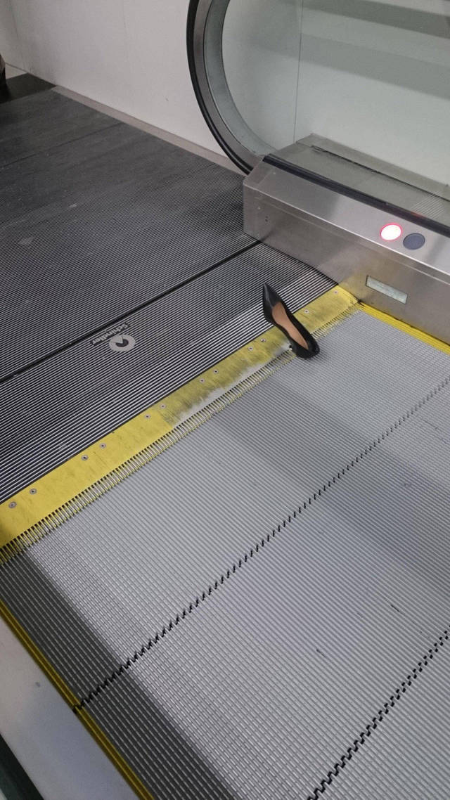 Escalators can be dangerous.