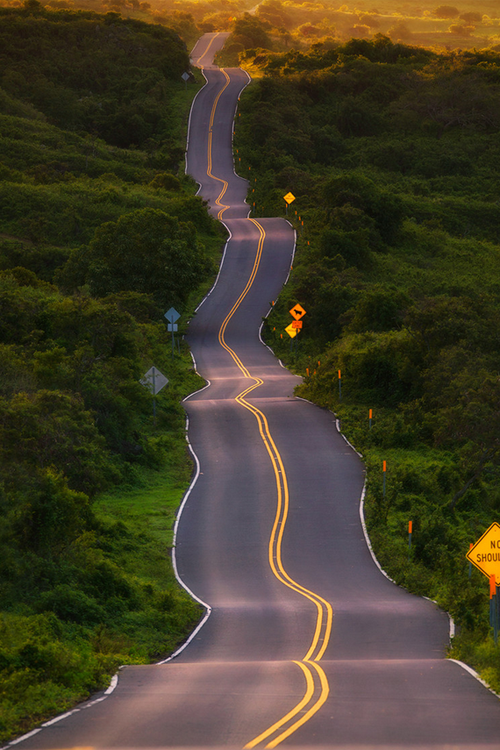 The Drunk Highway located in Maui, Hawaii has a very fitting name.