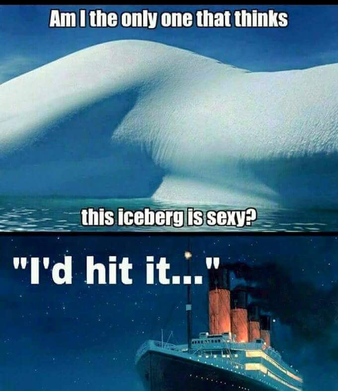 The iceberg that caused the Titanic to sink.