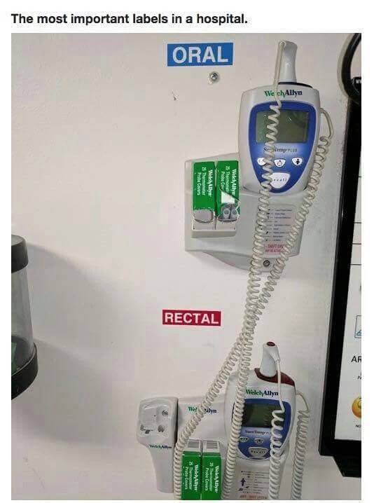 The most important labels in a hospital.