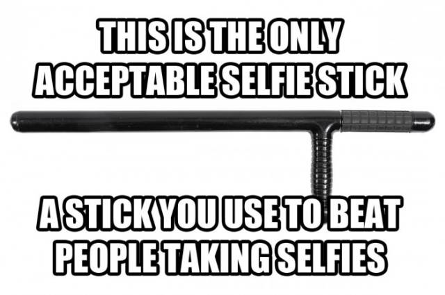 The only acceptable selfie stick.