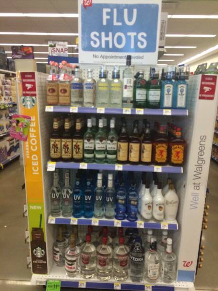 The only flu shot guaranteed to make you feel better.