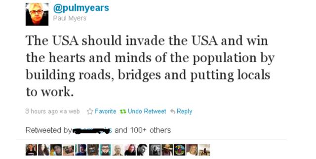 The USA should invade the USA.