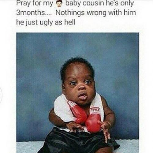 Nothing's wrong with him, He just ugly as hell.