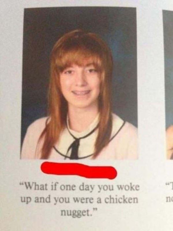 This Girls Yearbook Photo Quote Makes You Sit Back and Ponder.