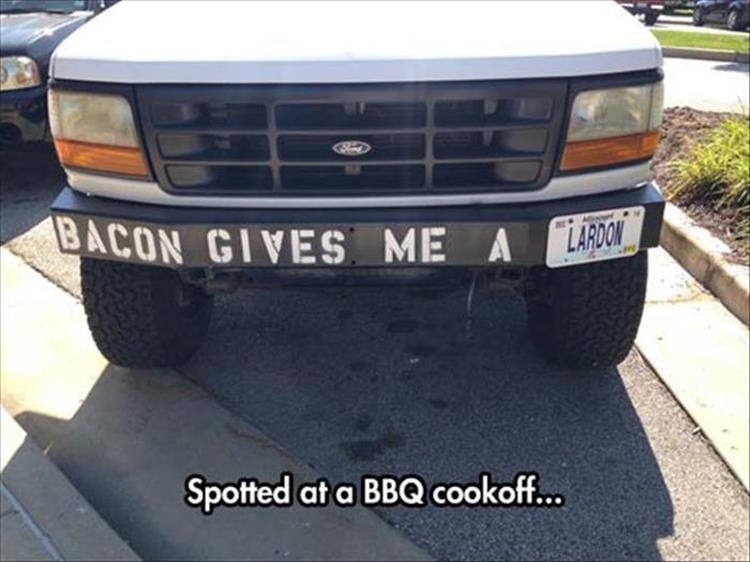 This guy has a thing for bacon.
