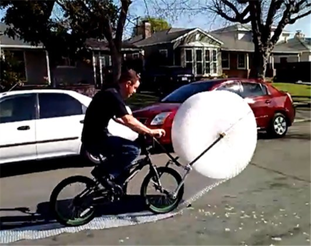 This guy has taken the joy of popping bubble wrap to a whole new level.