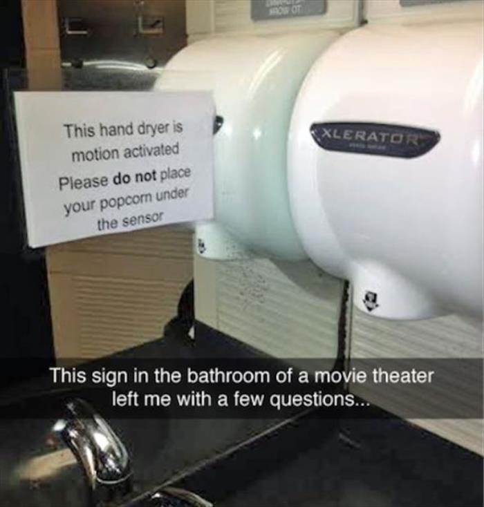 This hand dryer is motion activated.