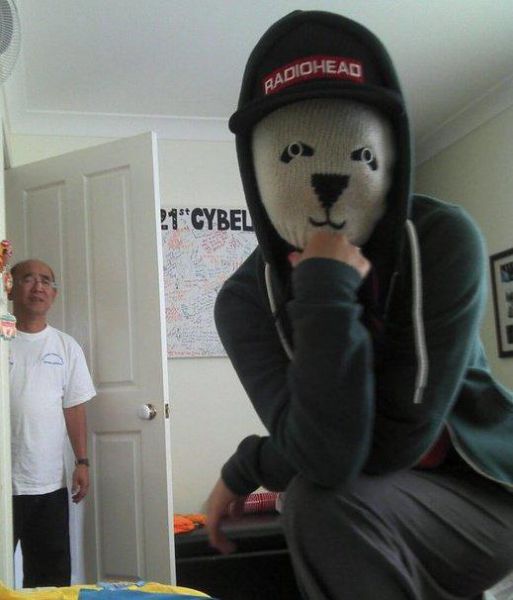 This is what a concerned father looks like.