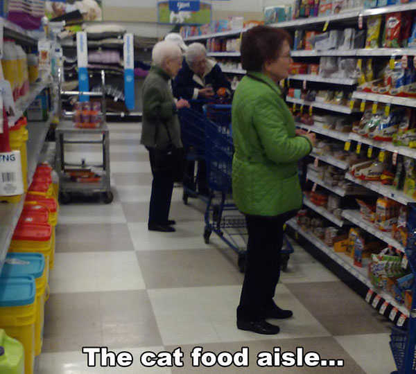This is what your typical cat food aisle looks like.