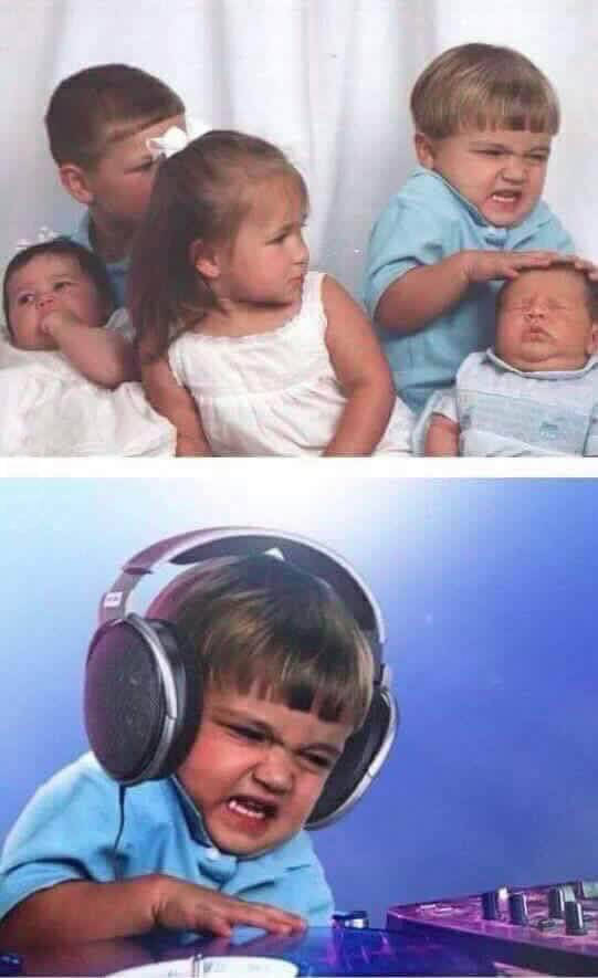 This kid was born to be a DJ.