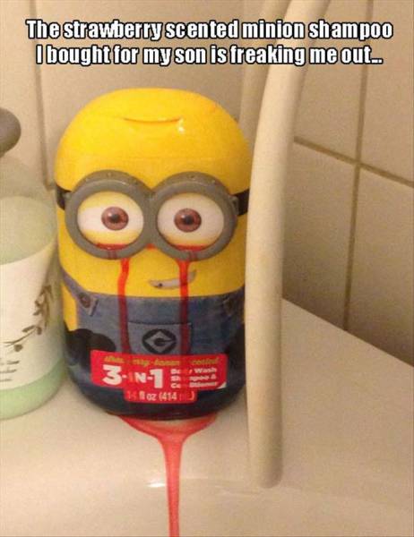 This Minion shampoo is really creepy.