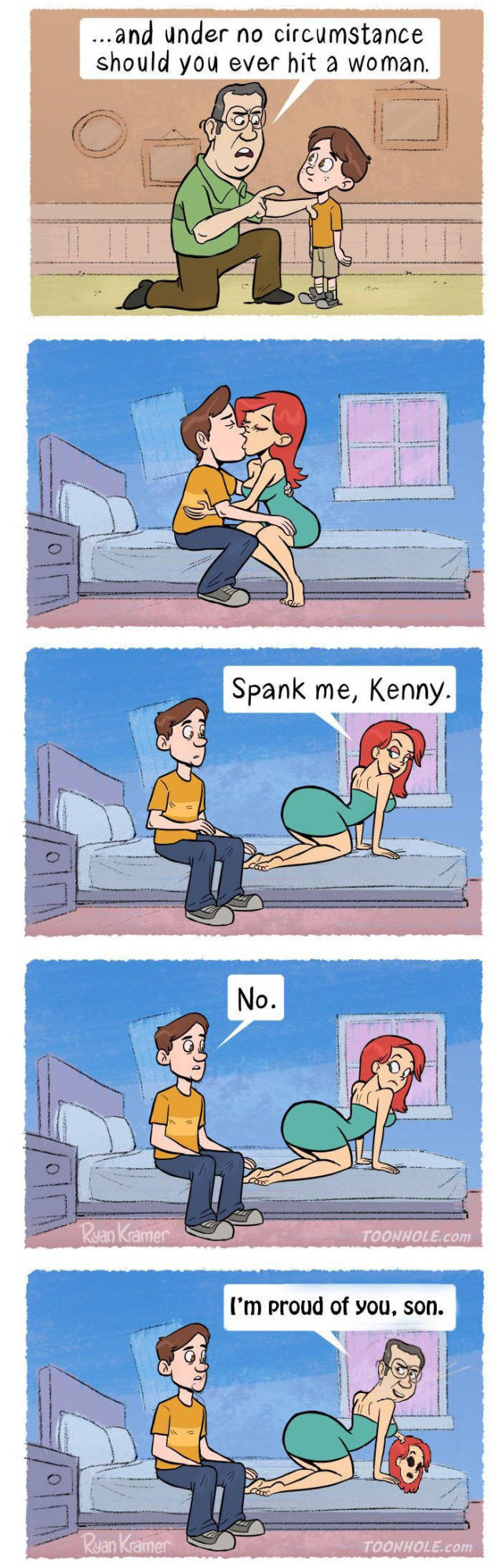 Under no circumstance should you ever hit a woman.