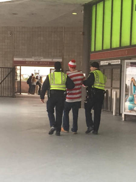 Waldo has been found...and arrested.