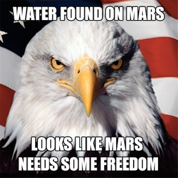Water found on Mars.