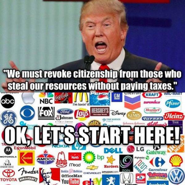 We must revoke citizenship from those who steal our resources without paying taxes.