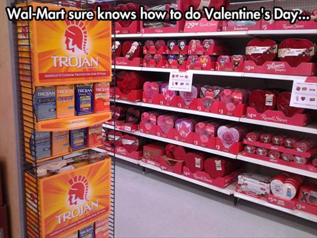 When it comes to Valentine's Day Wal-mart has you covered in all areas.