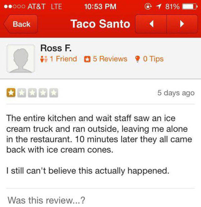 When the ice cream truck comes through your neighborhood you have to drop everything and chase it down.