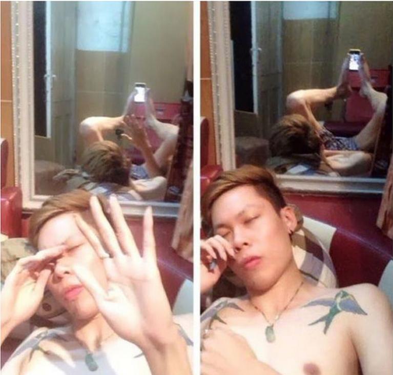 When you are trying to make people on social media think you have a significant other.