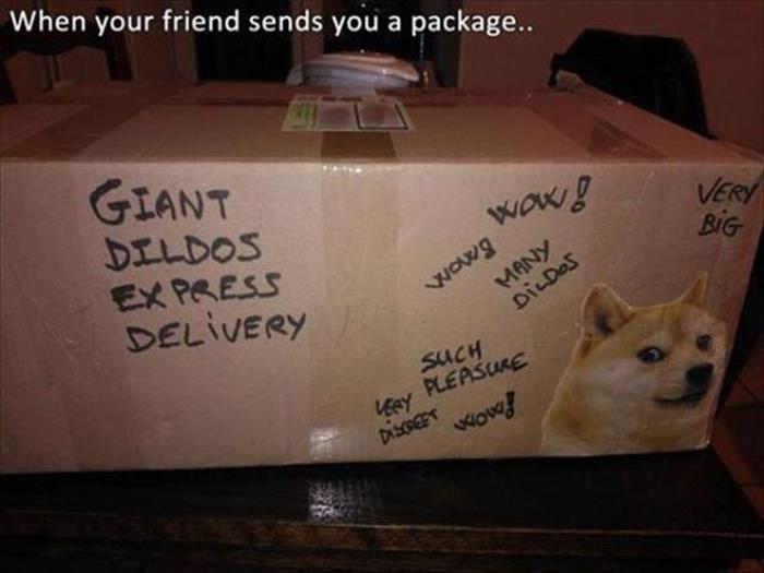 When your friend sends you a package.