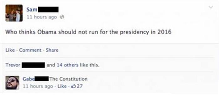 Who thinks Obama should not run for President in 2016?