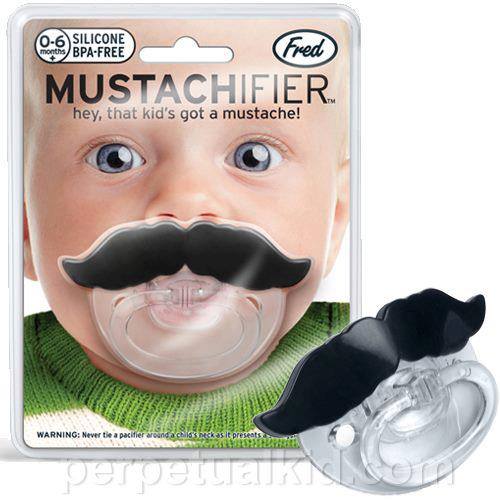 A Mustache Pacifier. Why didn't I think of that?