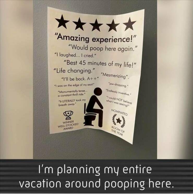 Would poop here again.