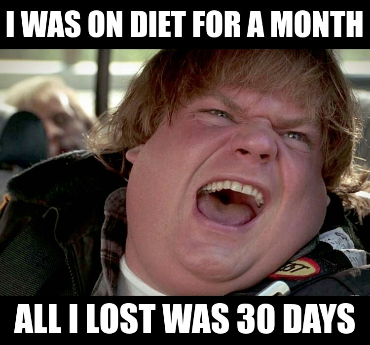 30 day diet plan was not a success.