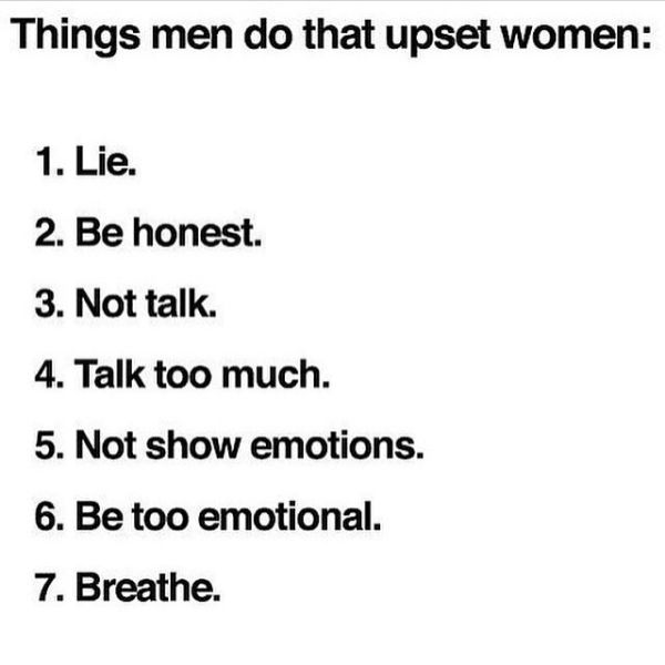 7 things men do that upset women.