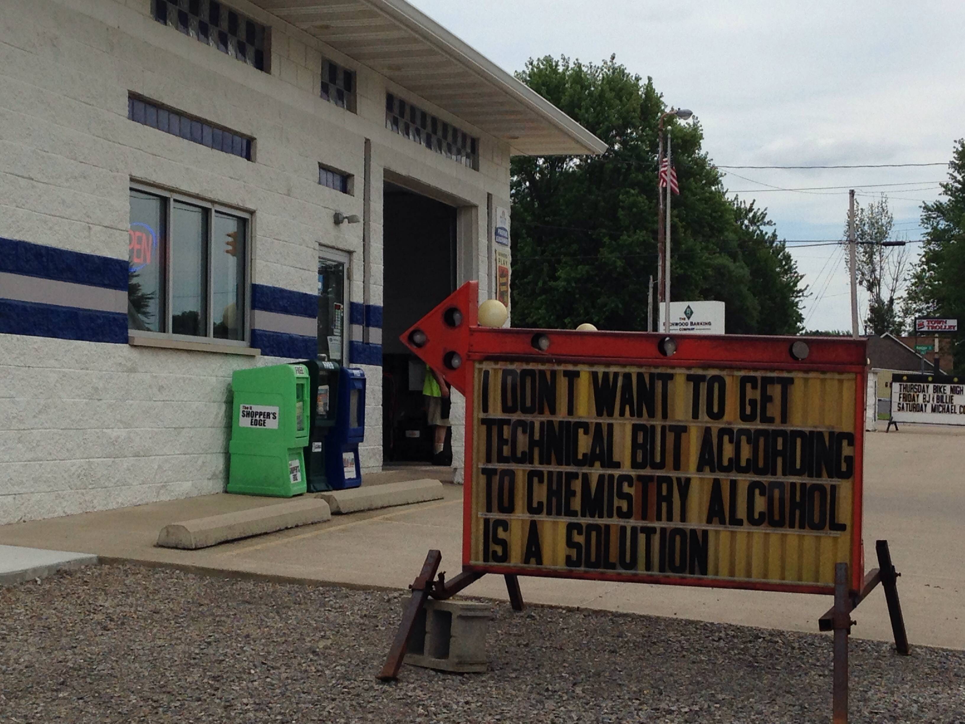 According to chemistry alcohol is a solution.