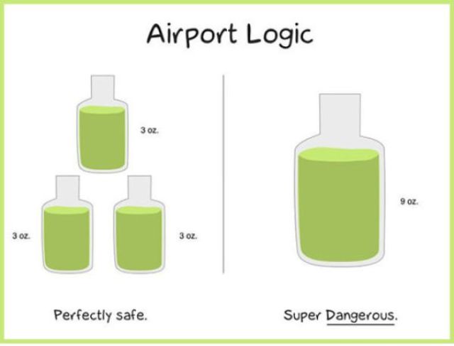 Airport security logic is totally flawed.